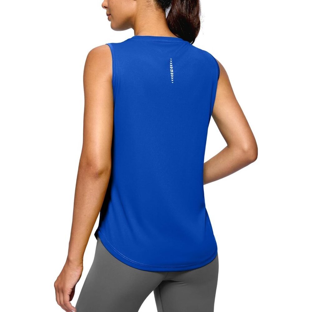 Women's Blue Sleeveless Active Tank Top